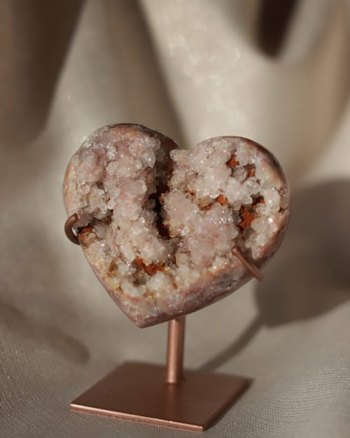 Roze amethist hart | 214 gr