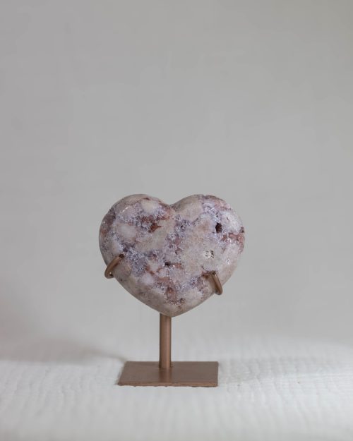 Roze amethist hart | 215 gr