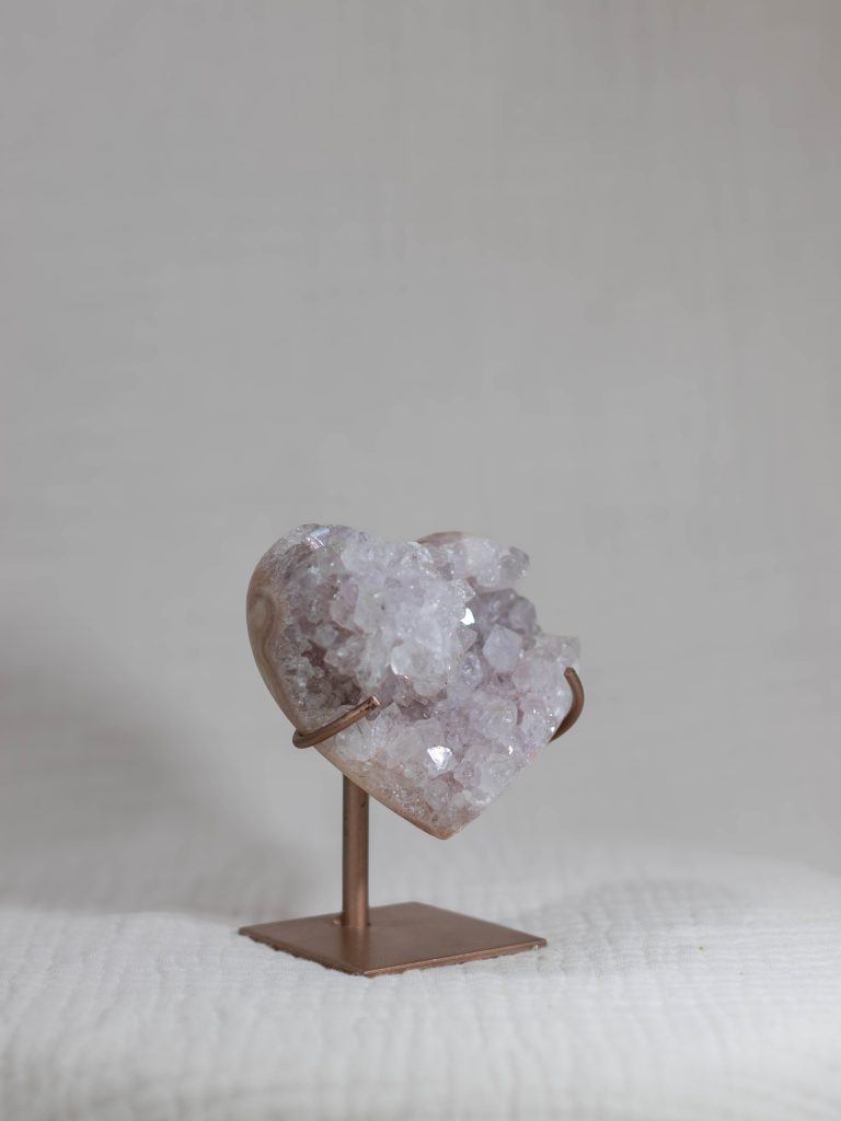 roze amethist hart