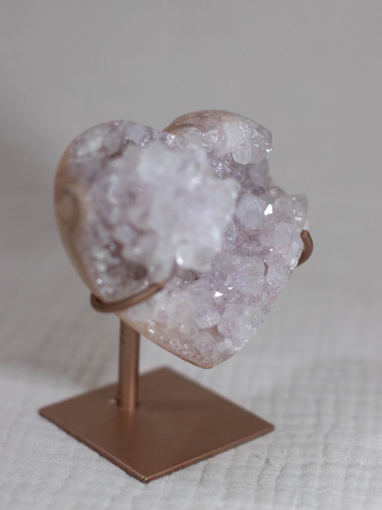 roze amethist hart