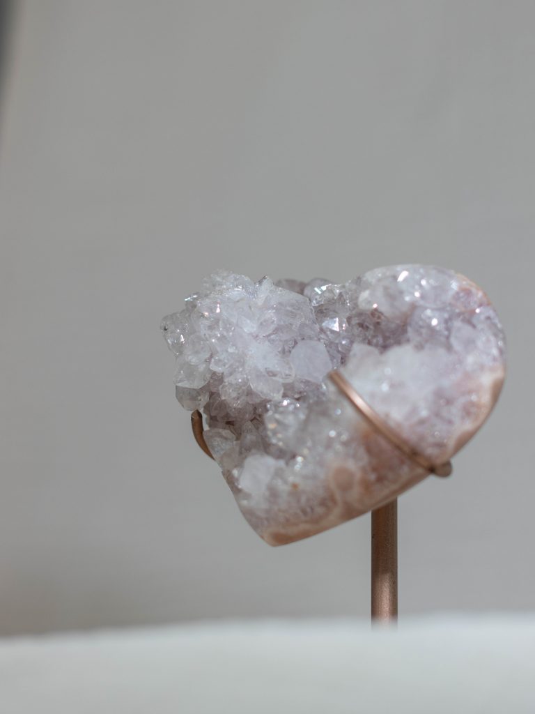 roze amethist hart