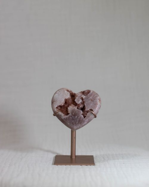 Roze amethist hart | 76 gr