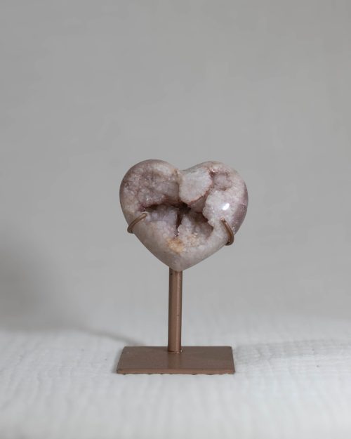 Roze amethist hart | 79 gr