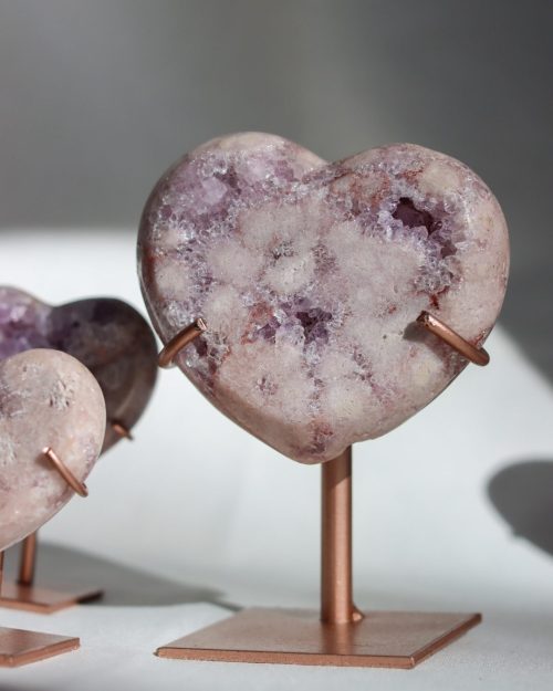 Roze amethist hart | 184 gr
