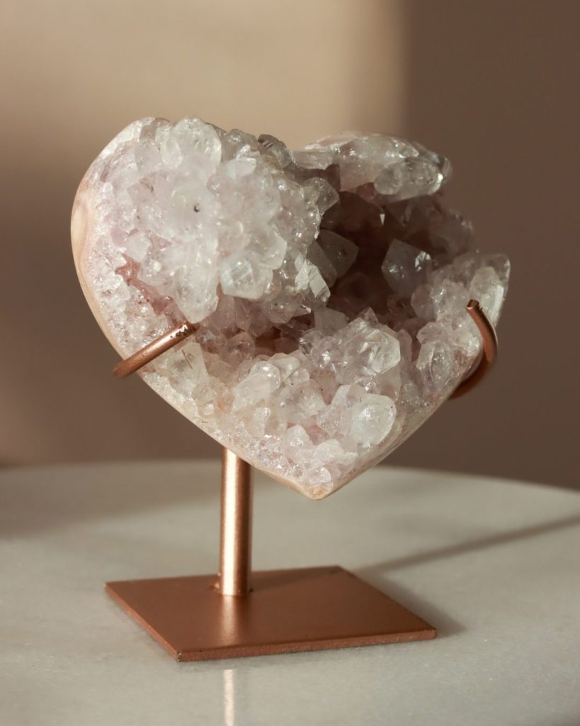 roze amethist hart