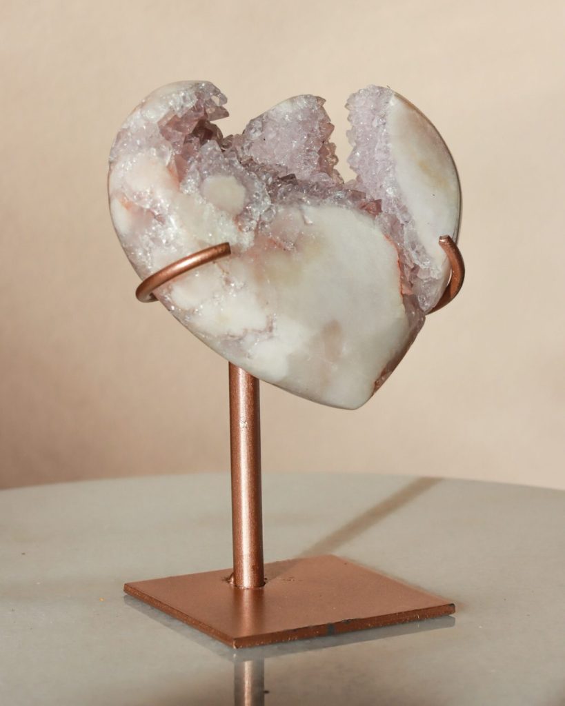 roze amethist hart