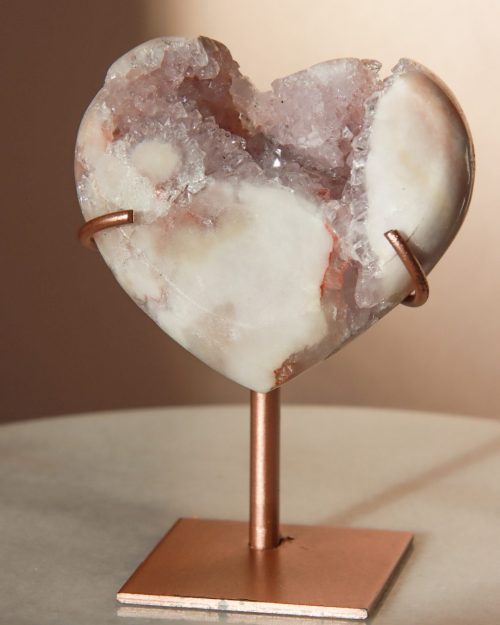roze amethist hart