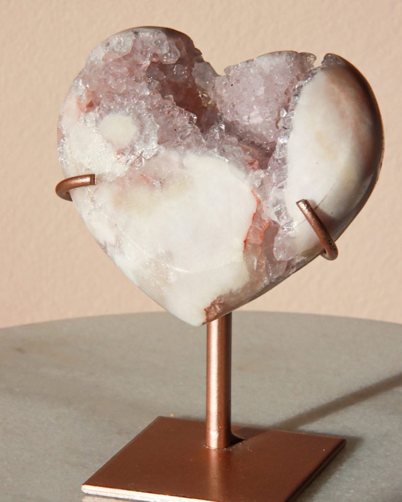 roze amethist hart