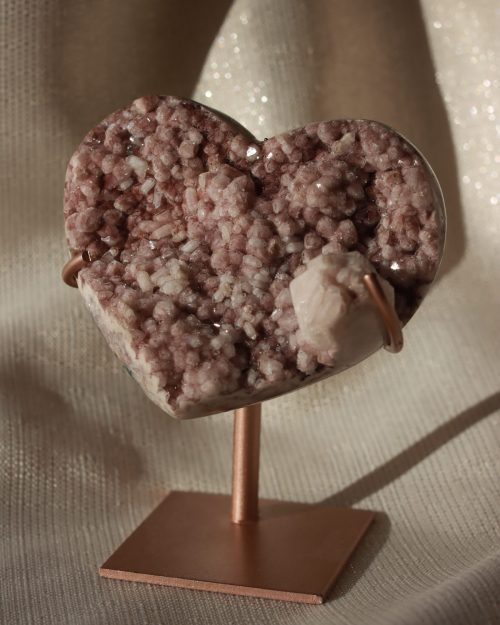 Roze amethist hart | 202 gr