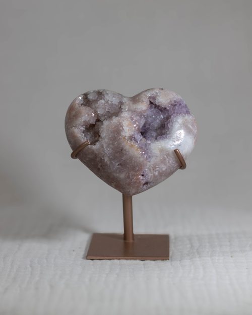 Roze amethist hart | 241 gr