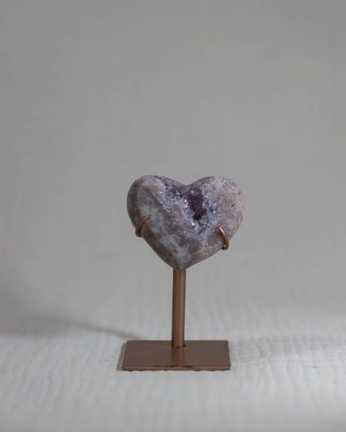 Roze amethist hart | 78 gr