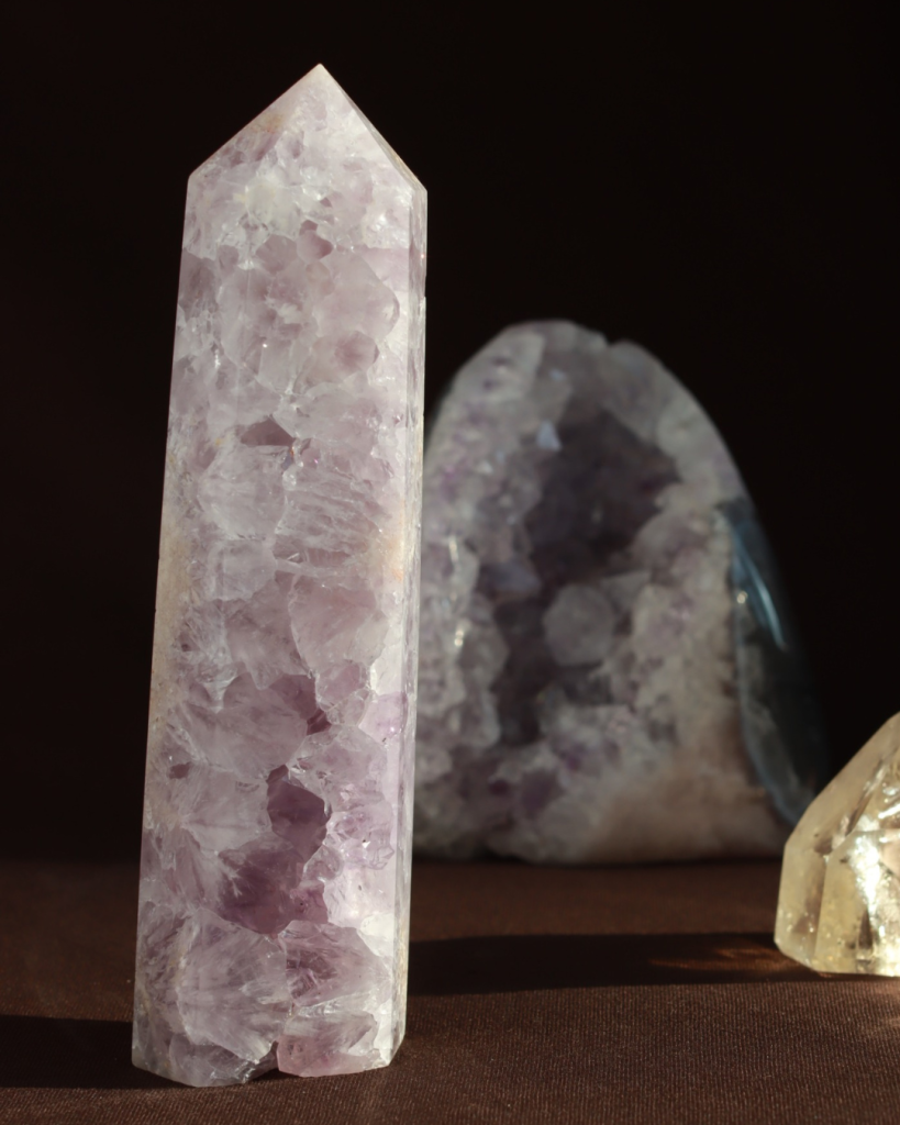 purple flower agate tower