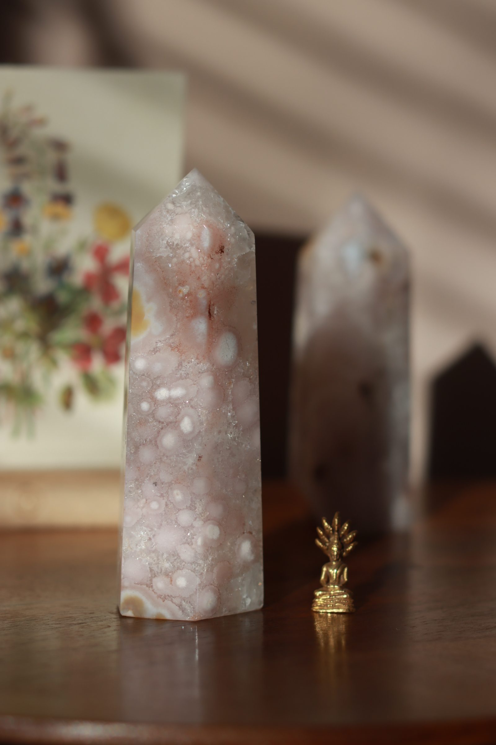 Flower agate crystal