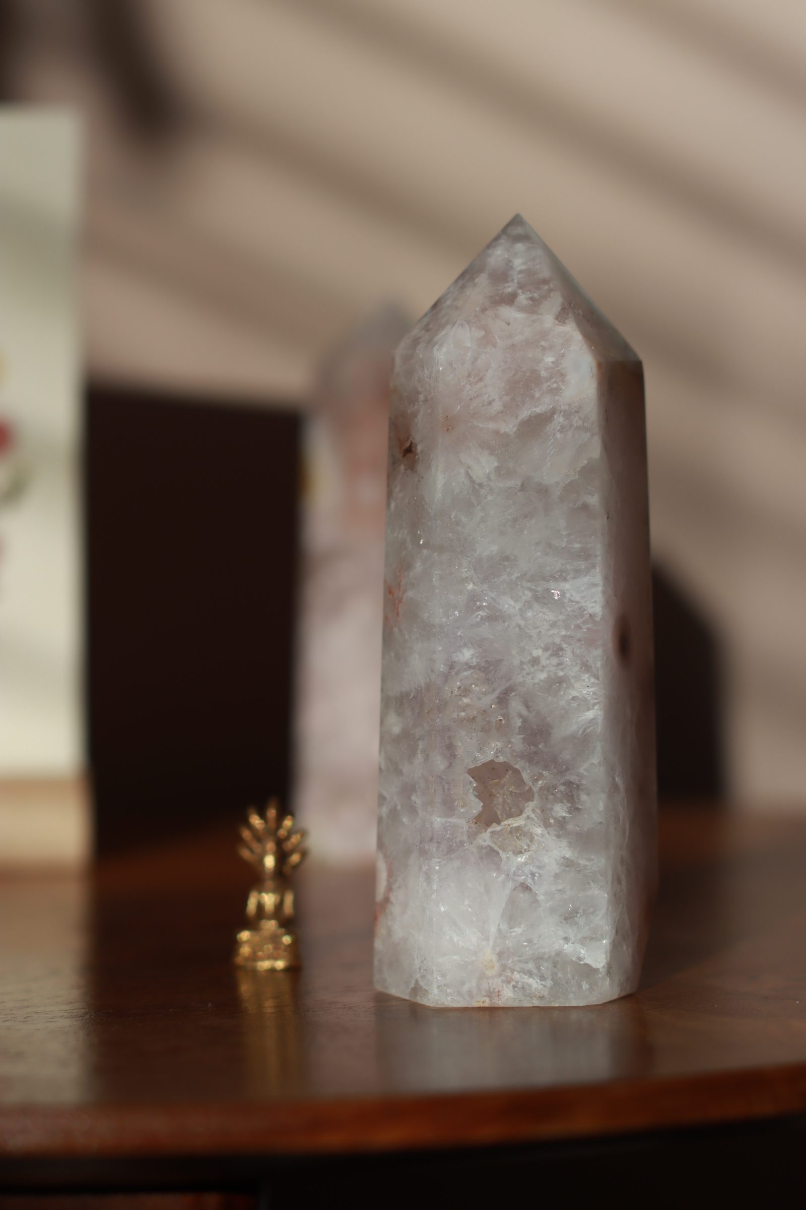 flower agate tower crystal