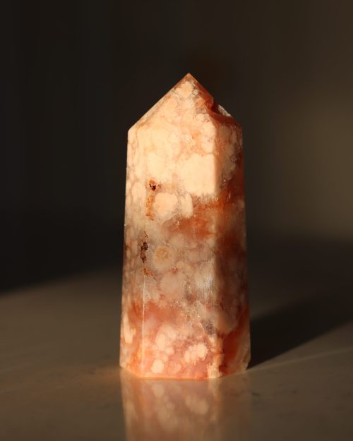 carnelian flower agate tower