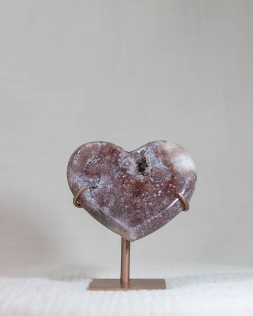 Roze amethist hart | 197 gr