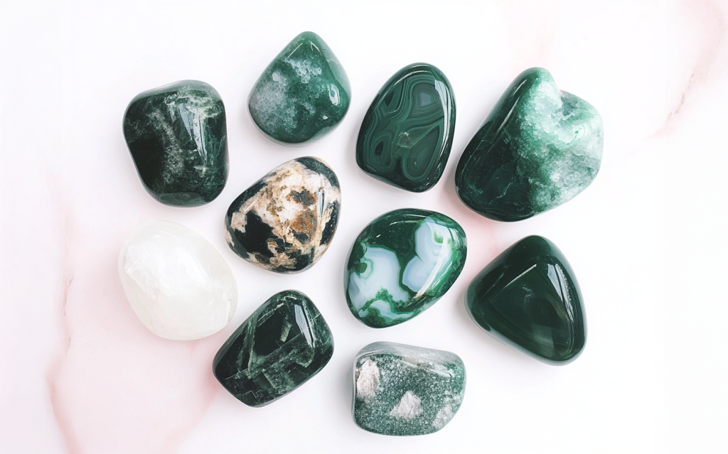 moss agate crystals