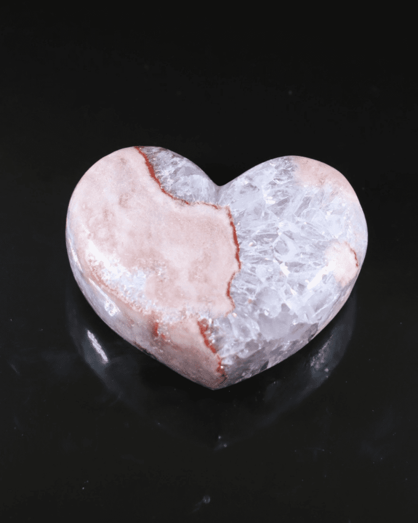 pink amethyst heart