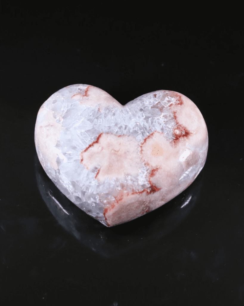 pink amethyst heart