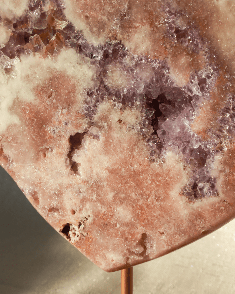 pink amethyst heart
