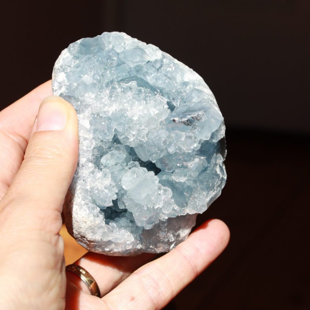 edelstenen op kleur blauw