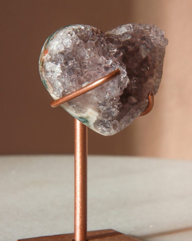 roze amethist hart