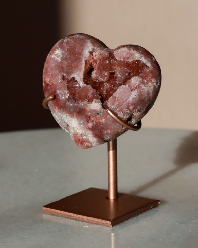 roze amethist hart