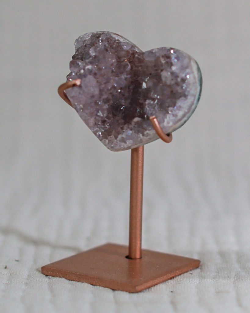 roze amethist hart
