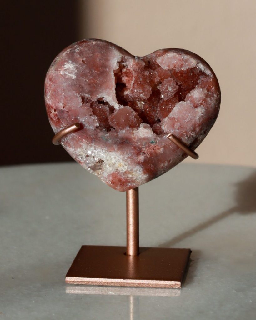 roze amethist hart