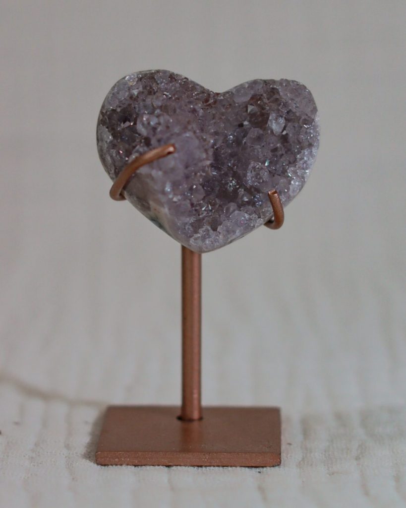 roze amethist hart