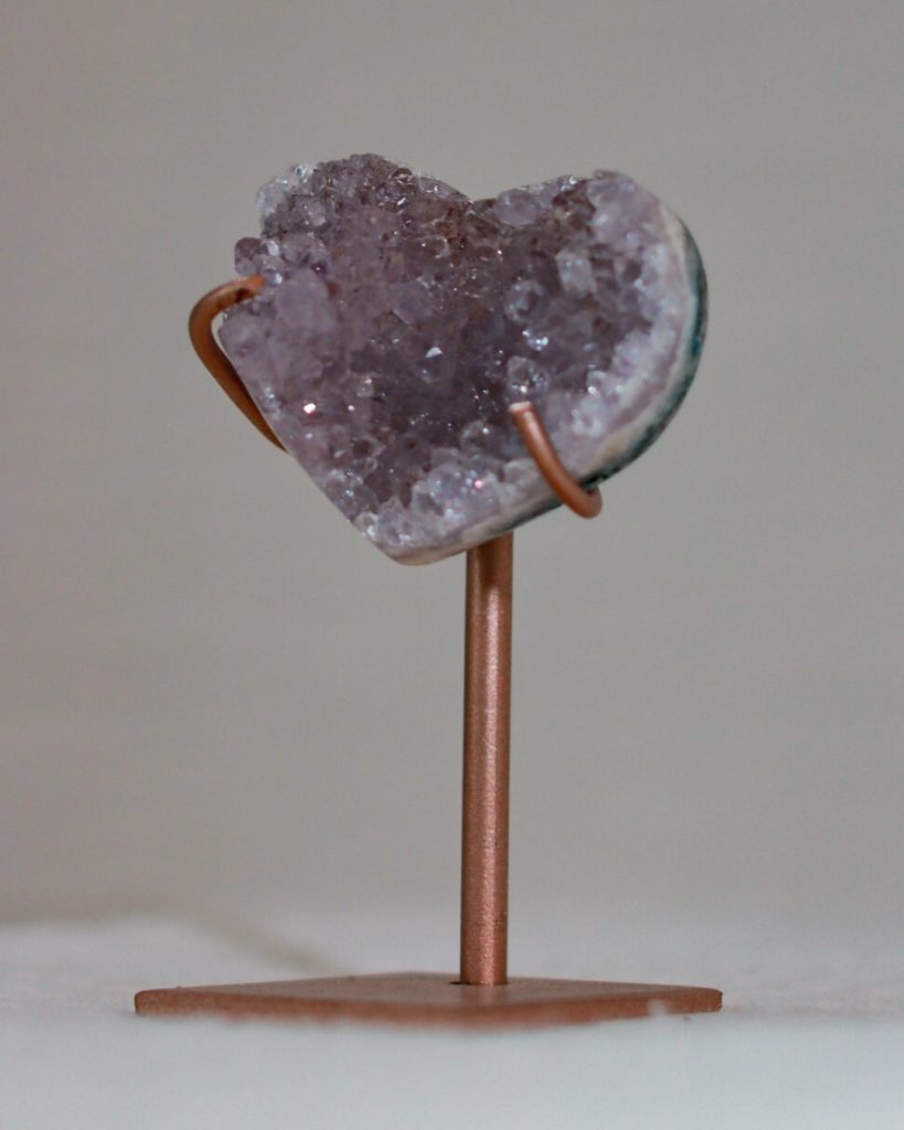 roze amethist hart