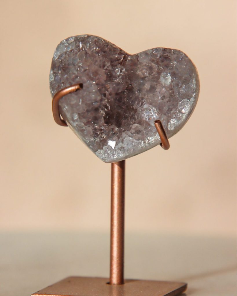roze amethist hart