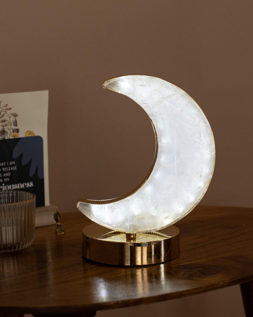 rozenkwarts lamp maan