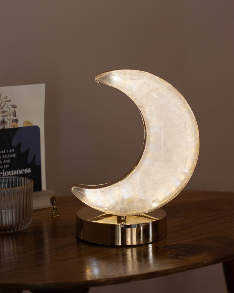 rozenkwarts lamp maan