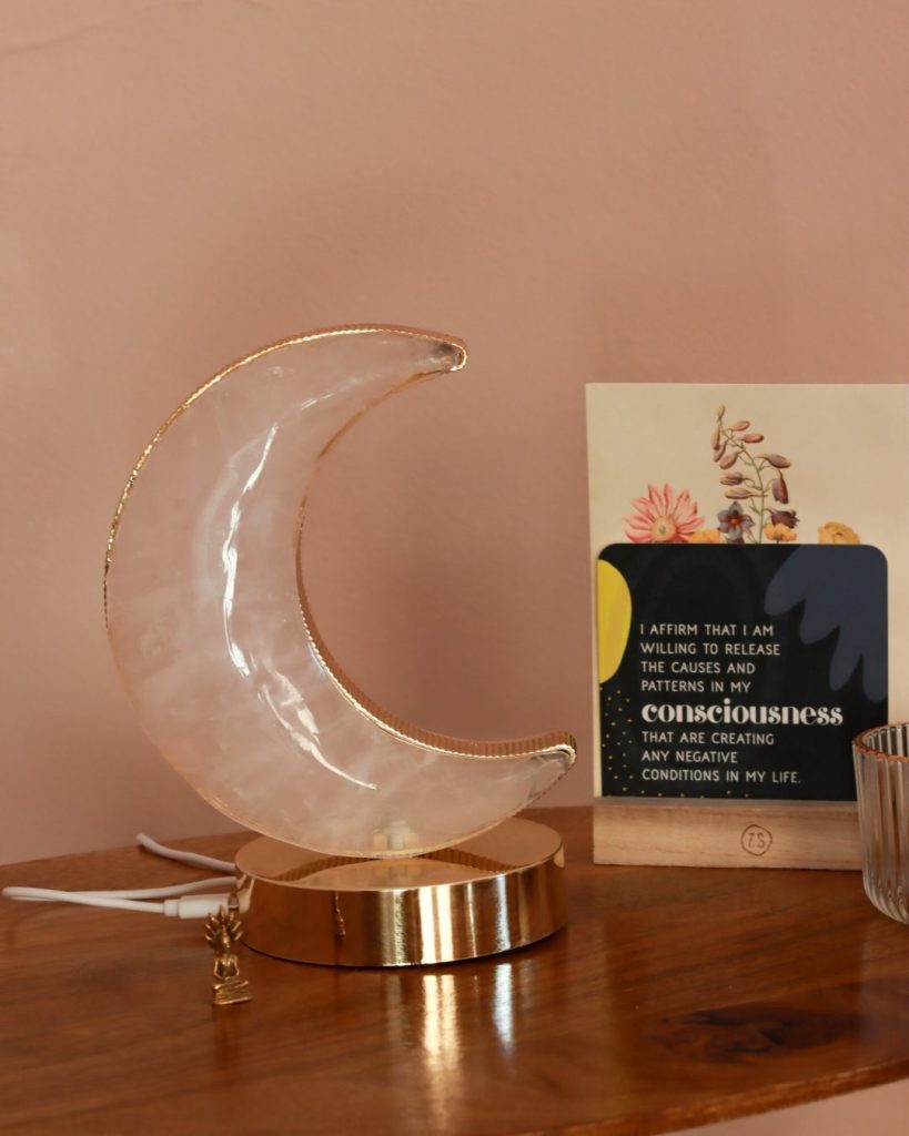 rozenkwarts lamp maan