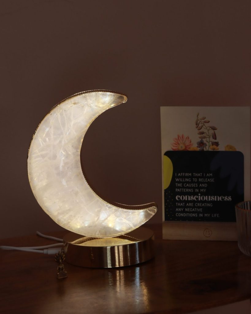 rozenkwarts lamp maan