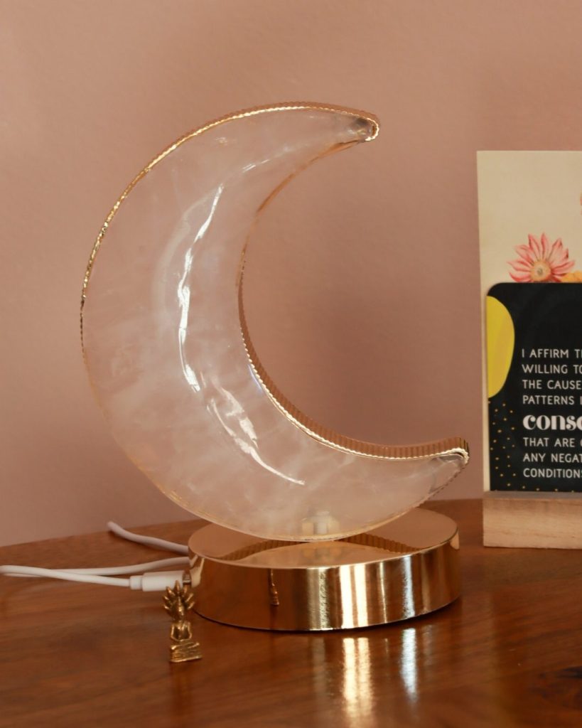 rozenkwarts lamp maan