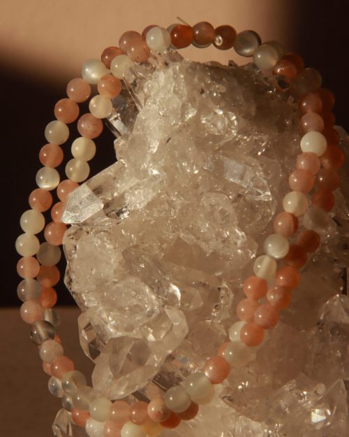 zonnesteen maansteen armband