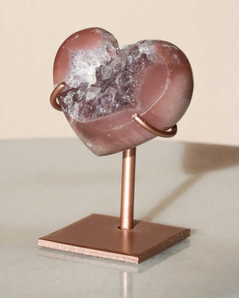 roze amethist hart