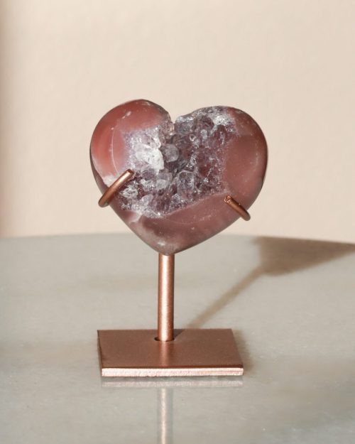 roze amethist hart