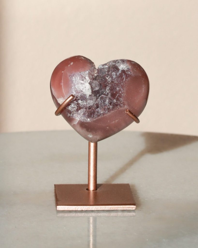 roze amethist hart