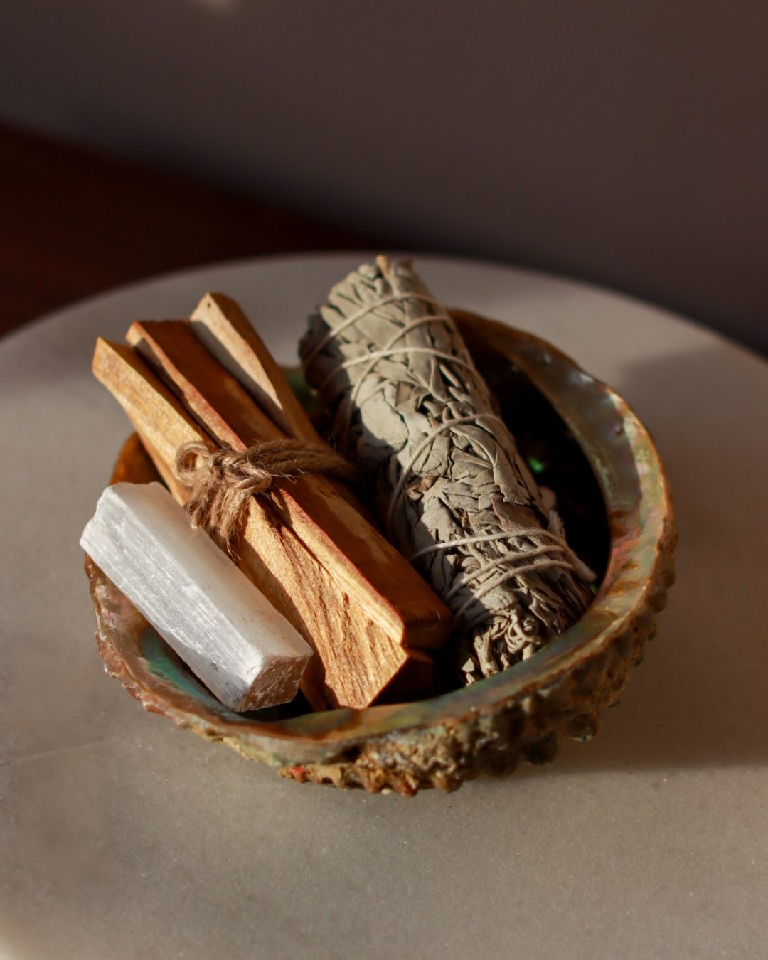 smudge set palo santo witte salie