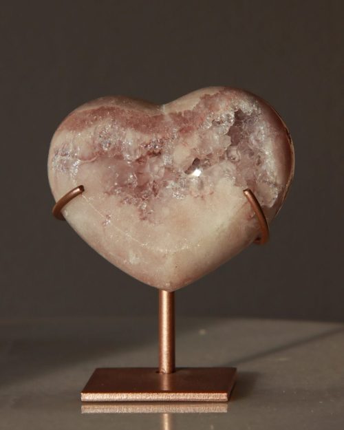 roze amethist hart edelsteen