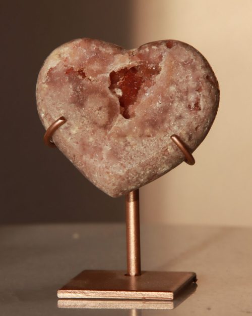 roze amethist hart edelsteen