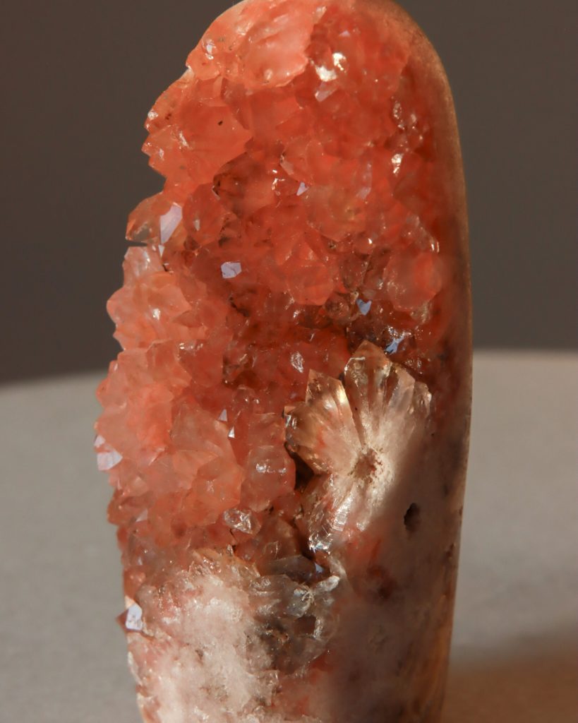 pink amethyst geode freeform