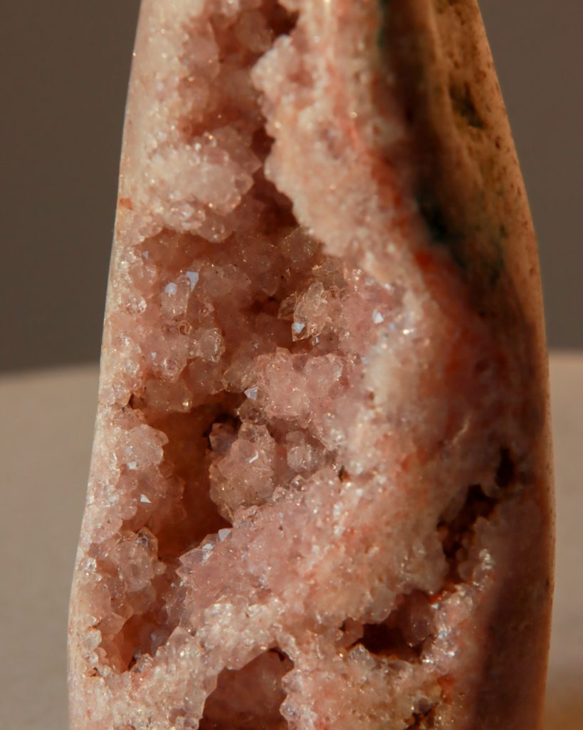 pink amethyst geode