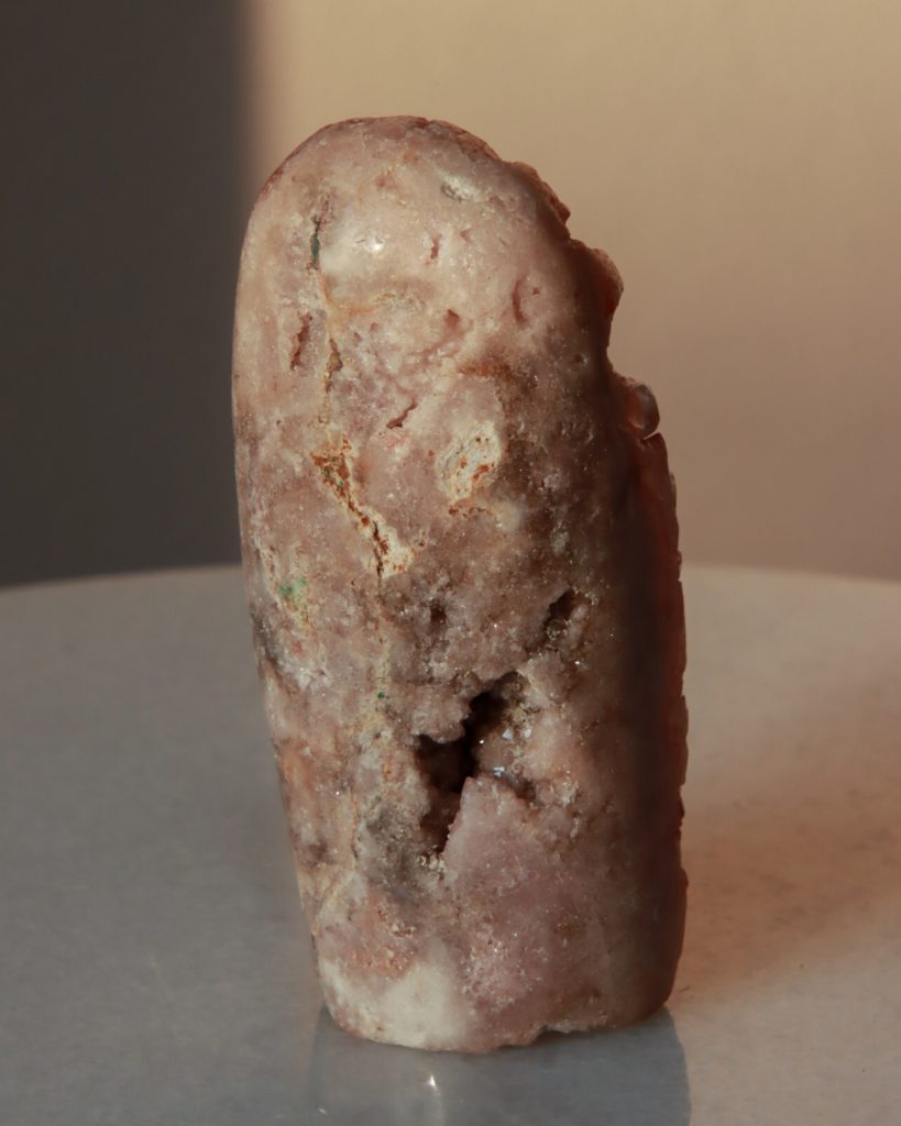 pink amethyst geode freeform