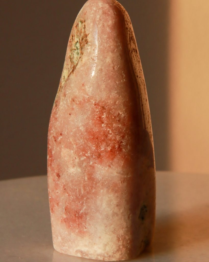 pink amethyst geode freeform