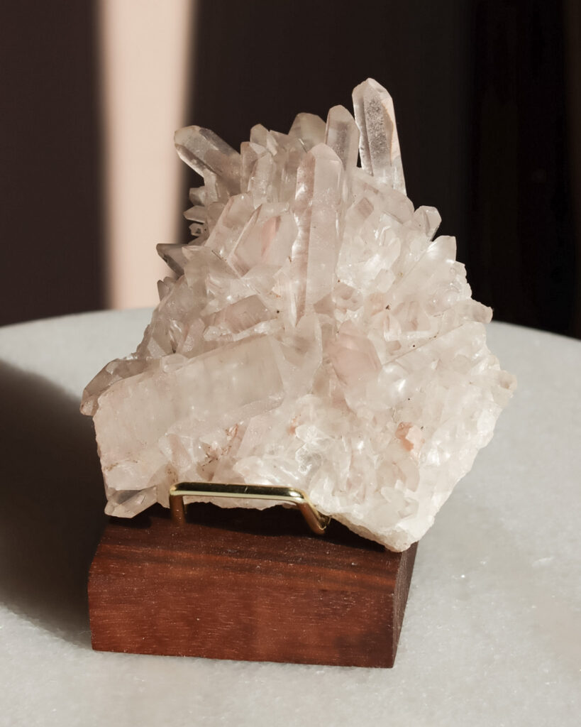 roze bergkristal cluster