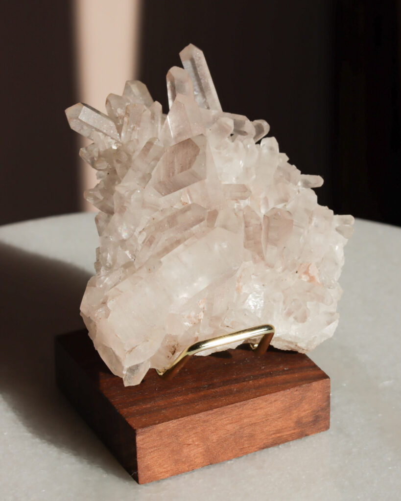 roze bergkristal cluster